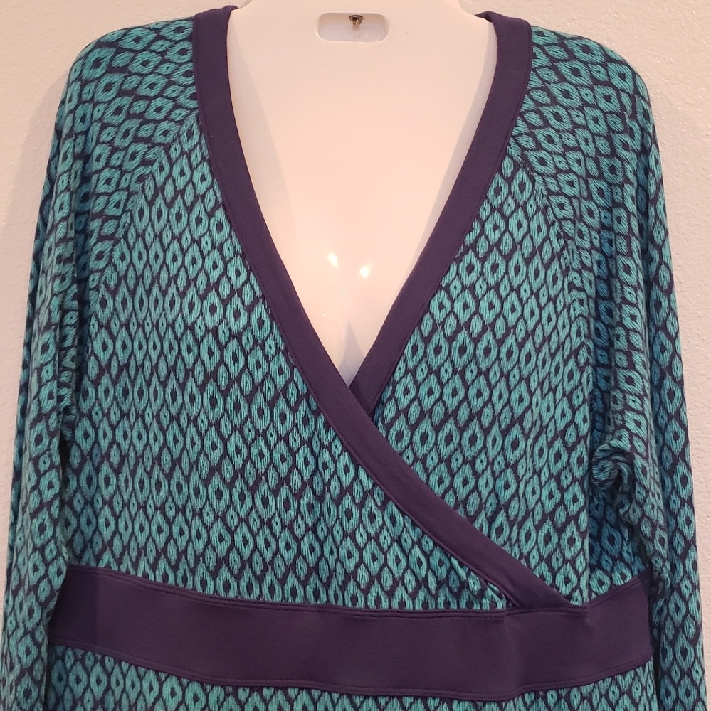 Athleta Faux Wrap Modal Dress Large - Picture 3 of 6